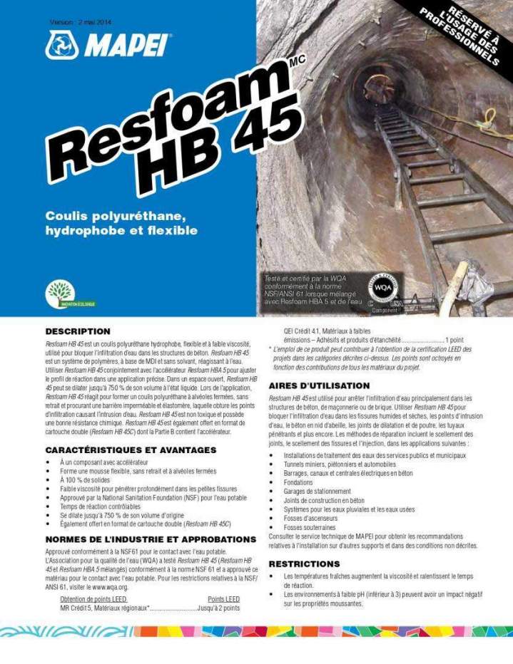 Resfoam HB 45 - Description